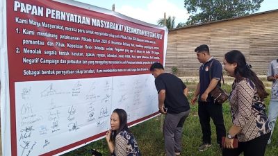 Kapolres Sekadau Apresiasi Pernyataan Sikap Masyarakat Belitang Hulu untuk Pilkada Damai