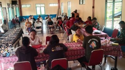 Bersama Posbindu, Satgas Yonzipur 5/ABW Wujudkan Masyarakat Sehat Untuk Hidup Lebih Baik