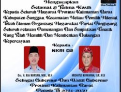 Hasil Quick Count Pilkada Kalimantan Barat 2024: Paslon 02 Norsan-Krisantus Dominasi Suara di 14 Kabupaten/Kota