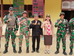 Satgas Yonzipur 5/ABW Turut Bina Patriot Muda Melalui Kegiatan Pramuka di Sintang