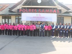 POLRES SAMBAS GELAR OLAHRAGA BERSAMA BHAYANGKARI DALAM RANGKA HARI KESATUAN GERAK BHAYANGKARI KE-73