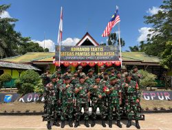 Satgas Pamtas RI-MLY Yonarhanud 1 Kostrad Terima Kunjungan Tim Monitoring dan Evaluasi dari Kemhan RI