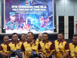 Penutupan Open Tournament Tenis Meja Piala Panglima TNI 2025 Meriah, Pangdam XII/Tpr Resmi Tutup Acara