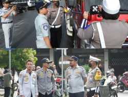 Dinas perhubungan bersama Satlantas polres Sambas melaksanakan Ramp check kepada angkutan umum