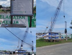 Pelaksanaan Proyek Perkuatan Tebing Sungai Melawi di Sintang Diduga Terlambat, Baru Mulai Digarap Pada November 2025! 