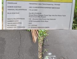 Baru Beberapa Bulan Selesai, Jalan Aspal Telok Empening Kubu Raya Sudah Rusak, Warga Soroti Mutu Proyek APBD!