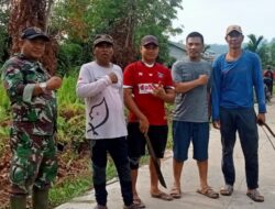 Babinsa Hadir, Warga RT 16 Desa Baru Ampar Kompak Gotong Royong