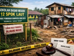 Diduga Ada Pembiaran, Bangunan Liar Berdiri di Lahan SDN 12 SPOK Laut Kubu Raya!