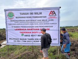 Dr. Herman Hofi Munawar: Konflik Agraria di Kubu Raya Tak Akan Selesai Tanpa Audit Perizinan dan Penegakan Hukum