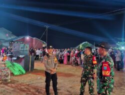 Polsek Ella Hilir Bersama Koramil 13 dan Pemuda Pancasila Amankan Hiburan Rakyat di Desa Popai